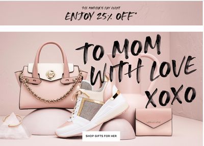 Michael Kors Canada Online Mother’s Day Event Sale: Save 25% Off your Purchase + FREE Shipping on Everything!