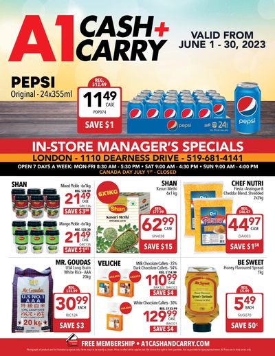 A-1 Cash and Carry (London) Flyer June 1 to 30