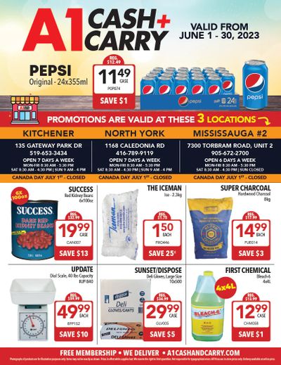 A-1 Cash and Carry (Kitchener, Torbram, North York) Flyer June 1 to 30