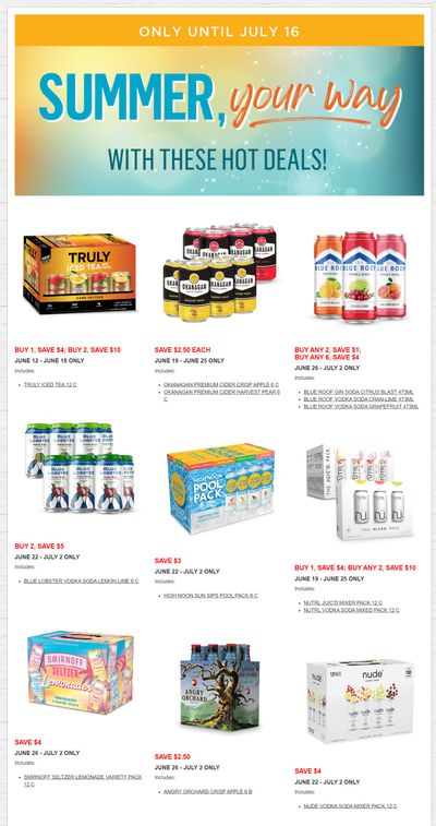 Alcool NB Liquor Hot Deals June 12 to July 16