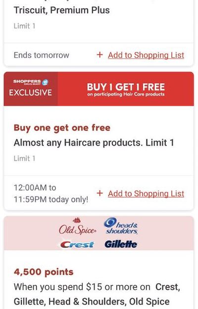 Shoppers Drug Mart Canada Offers: Buy One Get One Free Haircare Today Only!