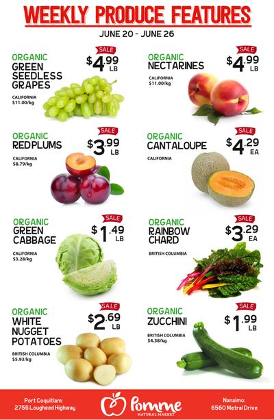 Pomme Natural Market Weekly Produce Flyer June 20 to 26