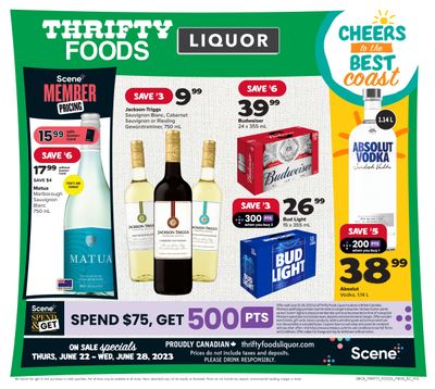 Thrifty Foods Liquor Flyer June 22 to 28