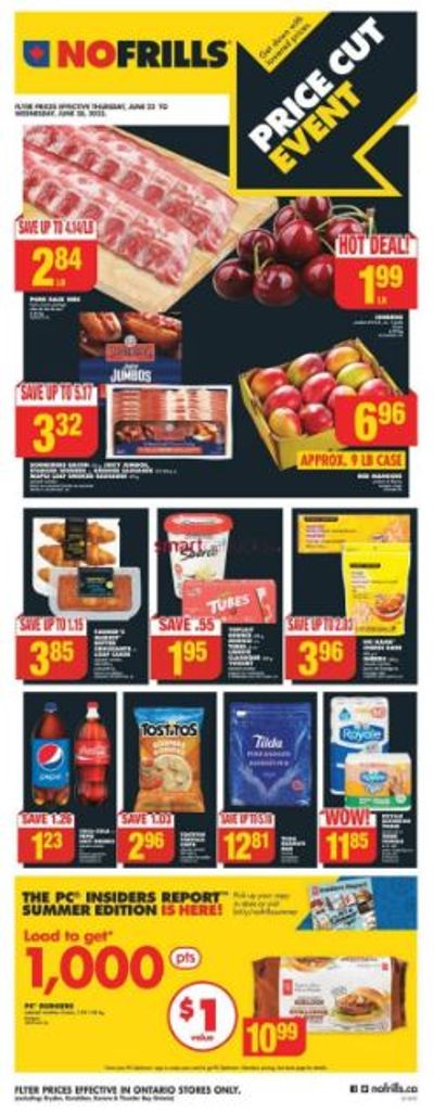 No Frills Ontario Flyer Deals and PC Optimum Offers June 22nd – 28th