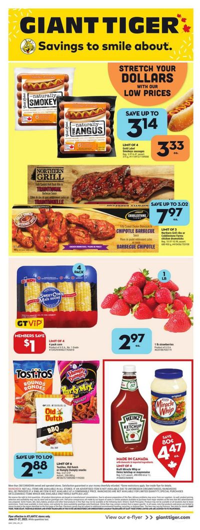 Giant Tiger (Atlantic) Flyer June 21 to 27
