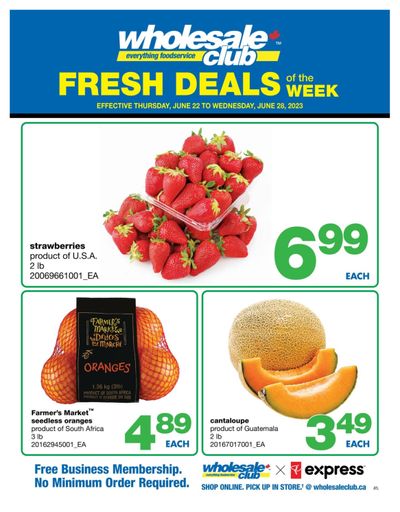 Wholesale Club (Atlantic) Fresh Deals of the Week Flyer June 22 to 28