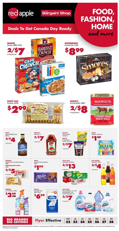 The Bargain Shop and Red Apple Stores Flyer June 22 to 28