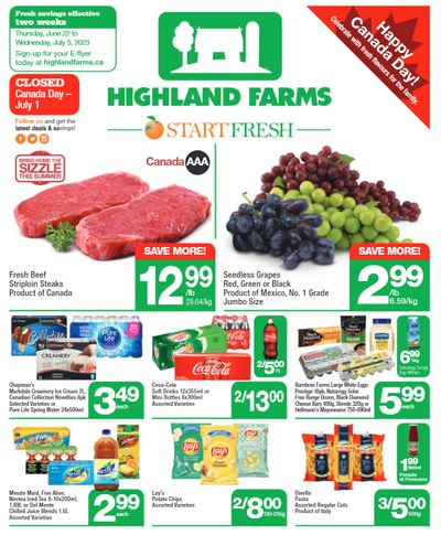 Highland Farms Flyer June 22 to July 5