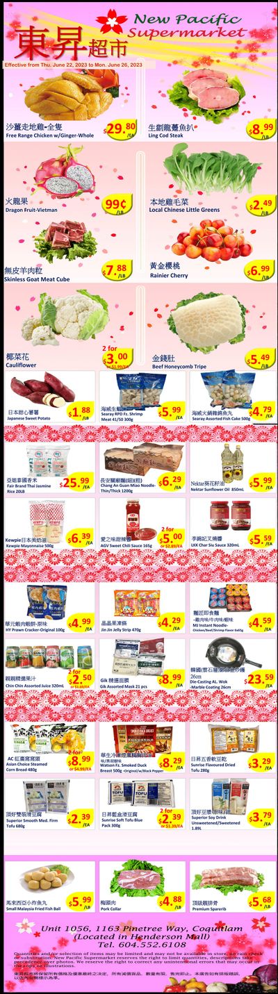 New Pacific Supermarket Flyer June 22 to 26
