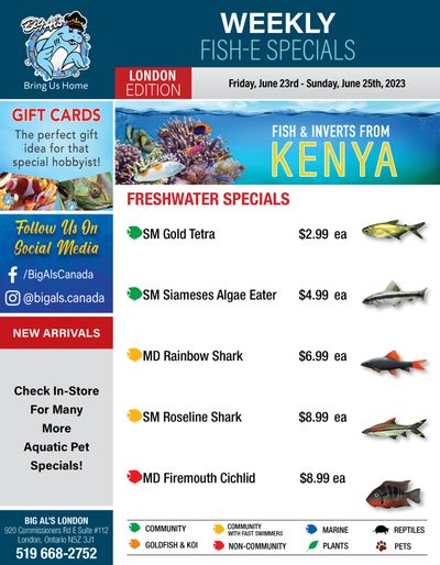 Big Al's (London) Weekend Specials June 23 to 25