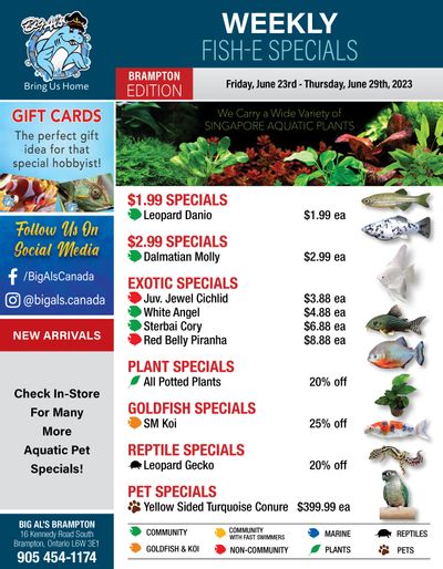 Big Al's (Brampton) Weekly Specials June 23 to 29
