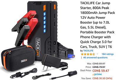 Amazon Canada Deals: Save 34% on Car Jump Starter + 48% on Mini Doughnut Pan + 43% on Wireless Earbuds + More Offers