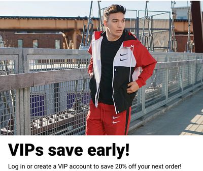 Foot Locker Canada VIPs Offers: Save 20% Off Your Orders of $99.00