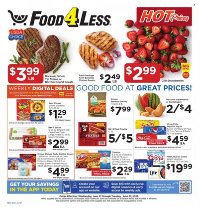 Food 4 Less (IN) Weekly Ad Flyer Specials June 21 to June 27, 2023