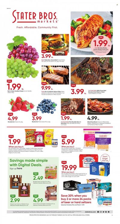 Stater Bros. (CA) Weekly Ad Flyer Specials June 21 to June 27, 2023