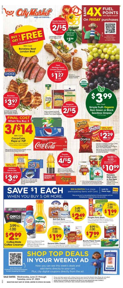 City Market (CO, UT, WY) Weekly Ad Flyer Specials June 21 to June 27, 2023