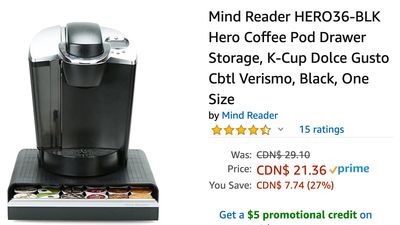 Amazon Canada Deals: Save 27% on Hero Coffee Pod Drawer Storage +