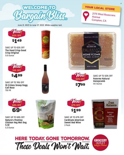 Grocery Outlet (CA, ID, OR, PA, WA) Weekly Ad Flyer Specials June 21 to June 27, 2023