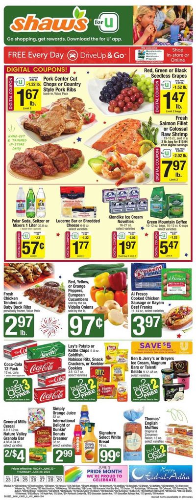 Shaw’s (MA, ME, NH, RI, VT) Weekly Ad Flyer Specials June 23 to June 29, 2023