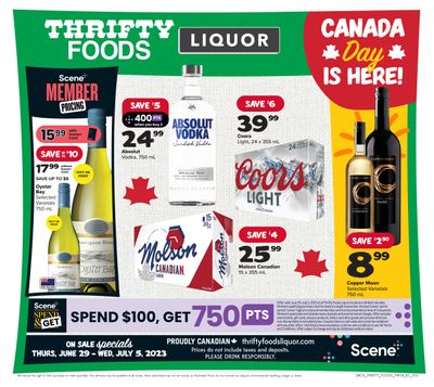 Thrifty Foods Liquor Flyer June 29 to July 5