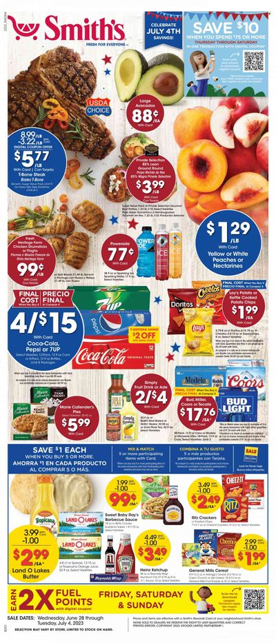 Smith's (AZ, ID, MT, NM, NV, UT, WY) Weekly Ad Flyer Specials June 28 to July 4, 2023