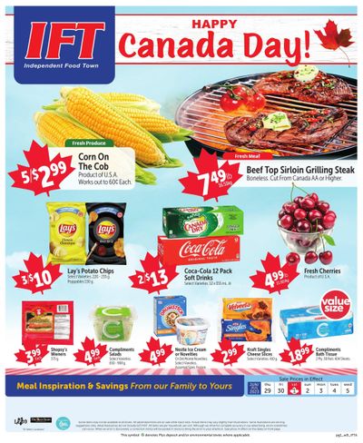 IFT Independent Food Town Flyer June 29 to July 5