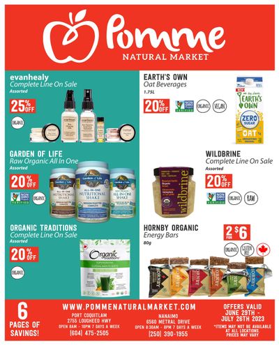 Pomme Natural Market Monthly Specials Flyer June 29 to July 26