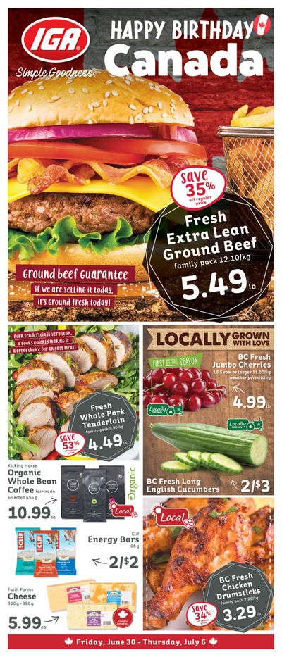 IGA Stores of BC Flyer June 30 to July 6