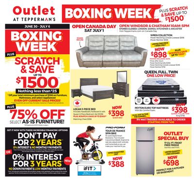 Outlet at Tepperman's Flyer June 30 to July 6