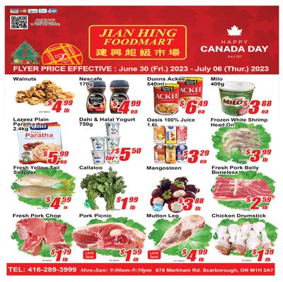 Jian Hing Foodmart (Scarborough) Flyer June 30 to July 6