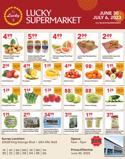 Lucky Supermarket (Surrey) Flyer June 30 to July 6