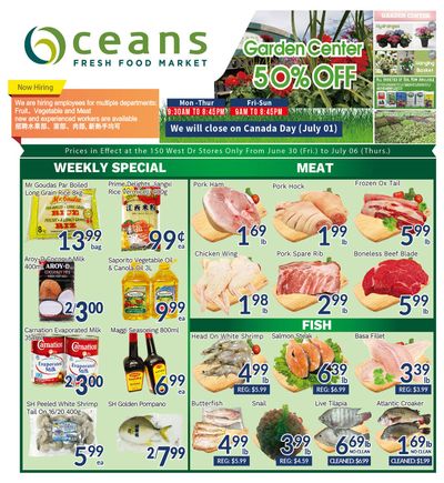 Oceans Fresh Food Market (West Dr., Brampton) Flyer June 30 to July 6