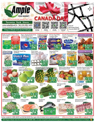 Ample Food Market (North York) Flyer June 30 to July 6 Ample Food Market (North York) Flyer June 30 to July 6