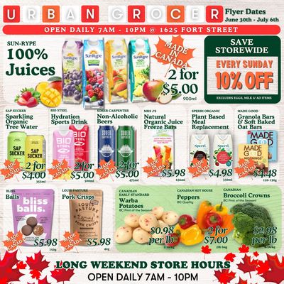 Urban Grocer Flyer June 30 to July 6