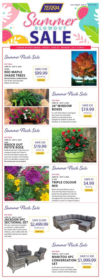 Terra Greenhouses Flyer June 30 to July 6