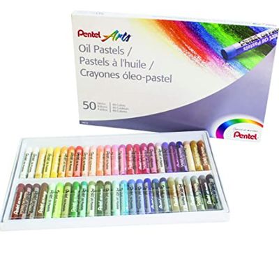 Pentel PHN-50 Arts Oil Pastels, 50 Color Set, Assorted, 50 Count  For $6.45 At Amazon Canada