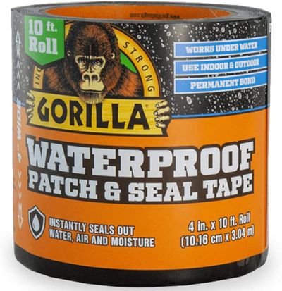 Gorilla Waterproof Patch & Seal Tape 4" x 10' Black, (Pack of 1) On Sale for $ 15.65 ( Save $ 11.93 ) at Amazon Canada