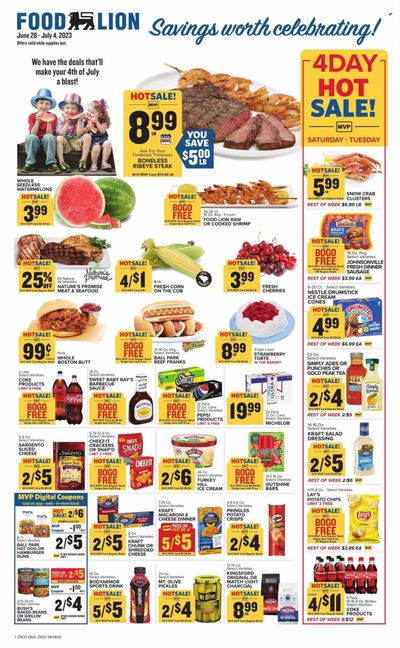 Food Lion (SC) Weekly Ad Flyer Specials June 28 to July 4, 2023