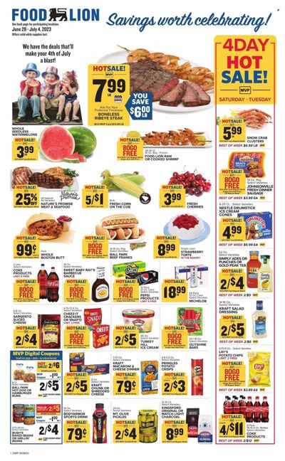 Food Lion (SC) Weekly Ad Flyer Specials June 28 to July 4, 2023