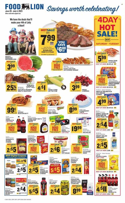 Food Lion (SC) Weekly Ad Flyer Specials June 28 to July 4, 2023