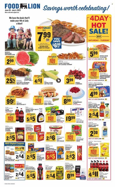 Food Lion (SC) Weekly Ad Flyer Specials June 28 to July 4, 2023