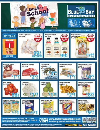 Blue Sky Supermarket (Pickering) Flyer September 6 to 12