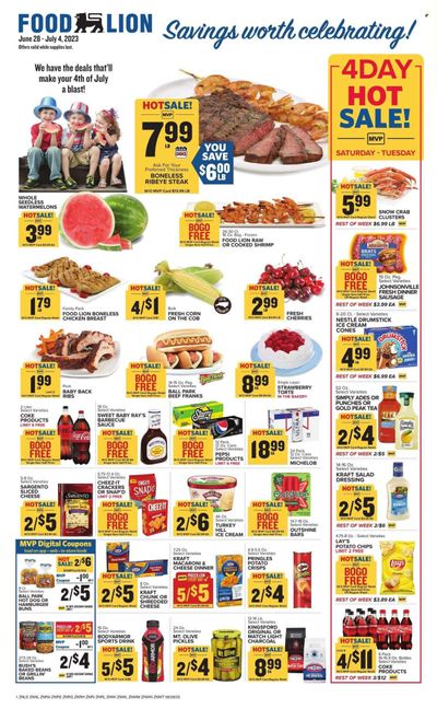 Food Lion (NC) Weekly Ad Flyer Specials June 28 to July 4, 2023