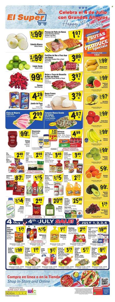 El Super (CA) Weekly Ad Flyer Specials June 28 to July 4, 2023