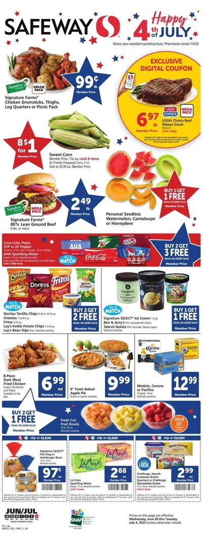 Safeway (NV) Weekly Ad Flyer Specials June 28 to July 4, 2023