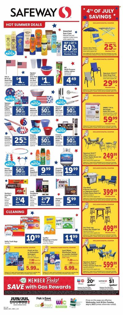 Safeway (CA) Weekly Ad Flyer Specials June 28 to July 4, 2023