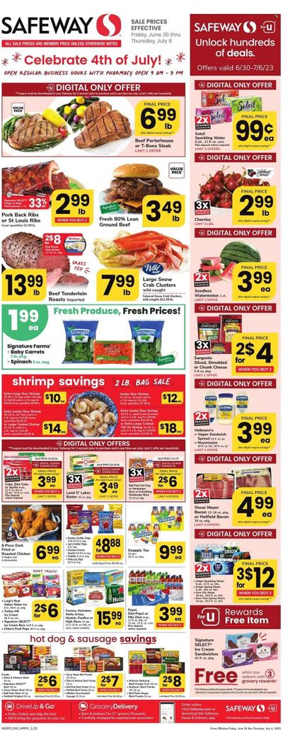 Safeway (VA) Weekly Ad Flyer Specials June 30 to July 6, 2023