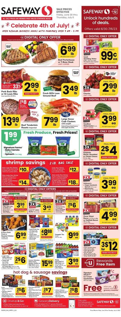 Safeway (DC) Weekly Ad Flyer Specials June 30 to July 6, 2023