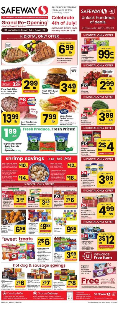 Safeway (DE) Weekly Ad Flyer Specials June 30 to July 6, 2023