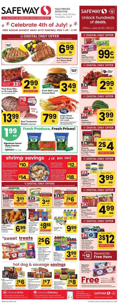 Safeway (MD) Weekly Ad Flyer Specials June 30 to July 6, 2023